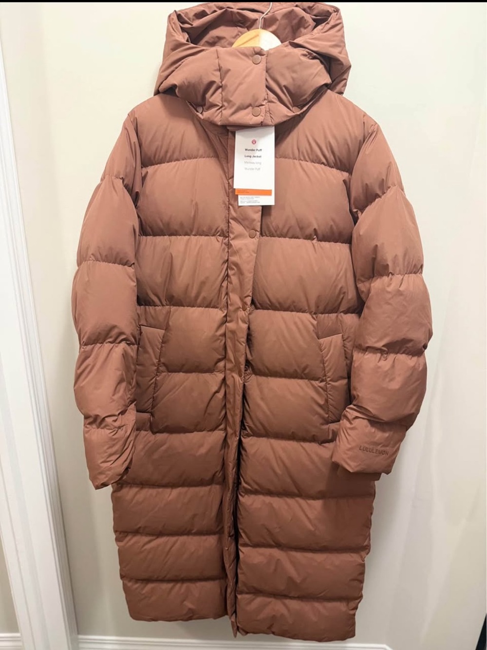 Lululemon Wunder Puff Long Jacket | Roasted Brown | Size 10 | NWT